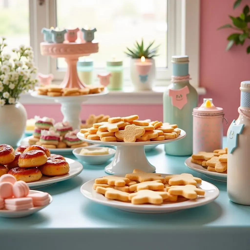 Amazing Baby Shower Buffet Ideas with Personalized Favors