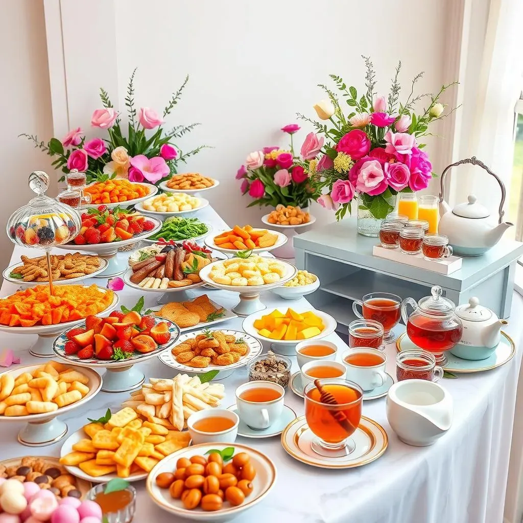 Amazing Baby Shower Buffet Ideas with Tea Station for You