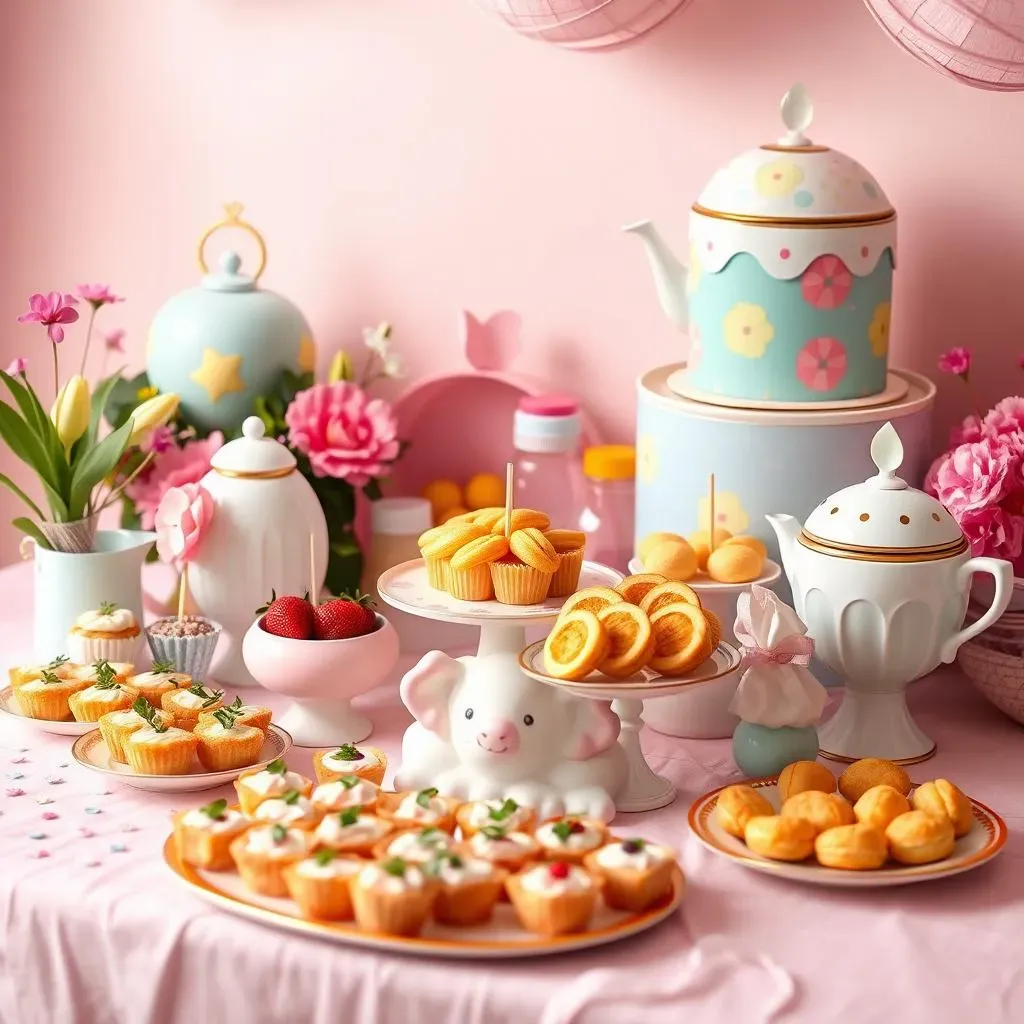 Amazing Baby Shower Buffet Ideas with Themed Tableware