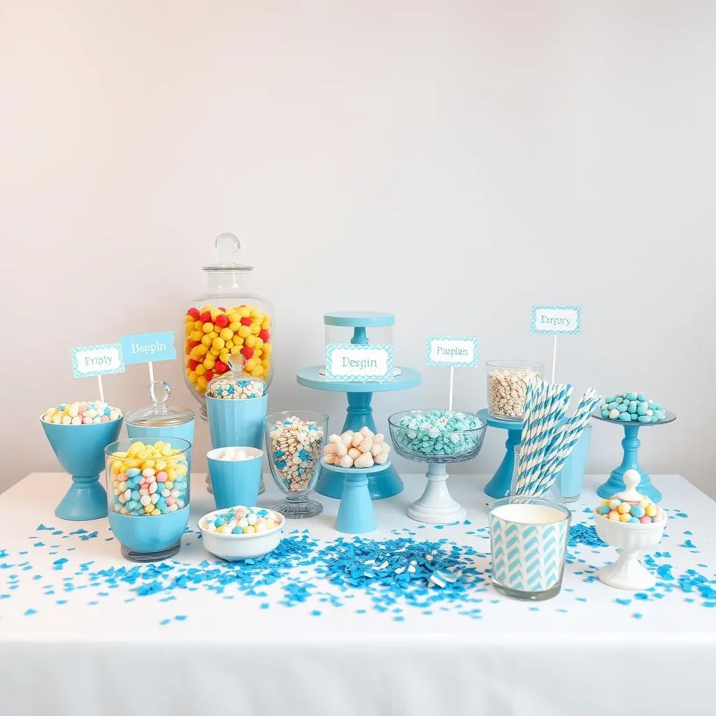 Beyond Candy: Creative Touches for Your Blue and White Buffet Ideas