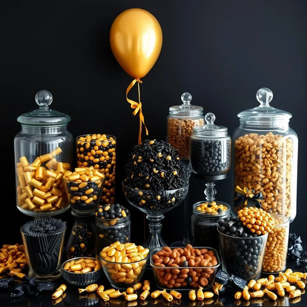 Amazing Black and Gold Candy Buffet Ideas For Your Event