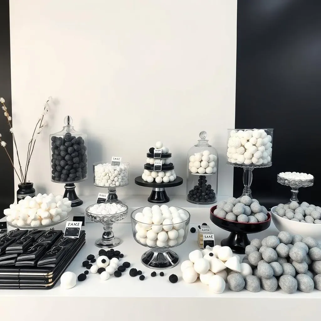 Amazing Black White Candy Buffet Ideas: Sweet &amp; Stunning