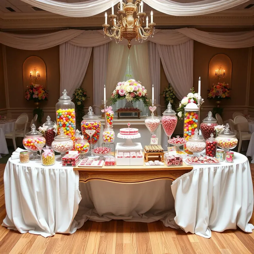 Stunning candy buffet ideas for wedding reception