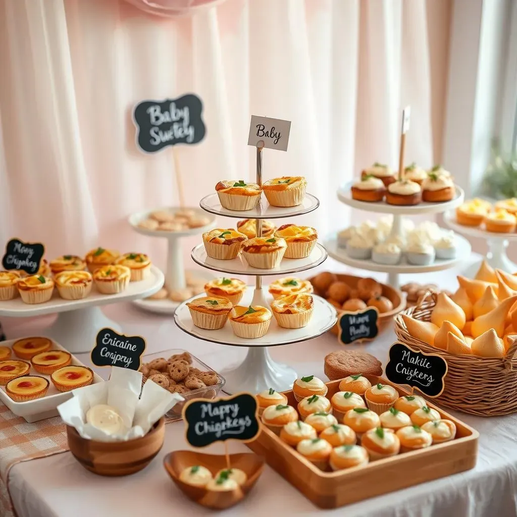 Creative Buffet Displays for Cute Baby Shower Food