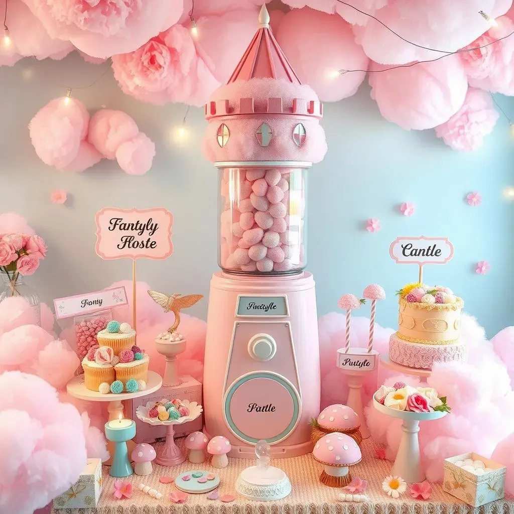 Creative Candy Buffet Themes with Candy Floss Machines