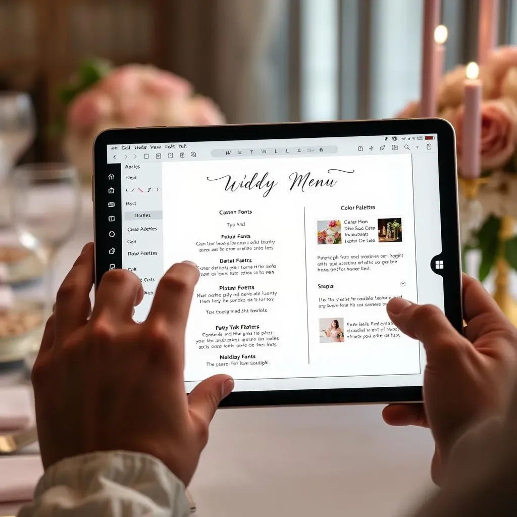 Customizing Your Wedding Buffet Menu Template