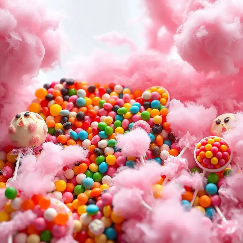 Delicious Candy Buffet Combinations with Candy Floss