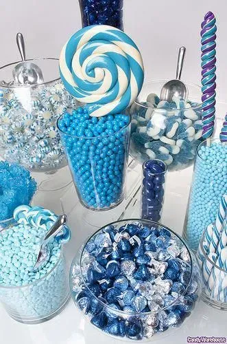 Designing Stunning Blue Candy Buffet Displays