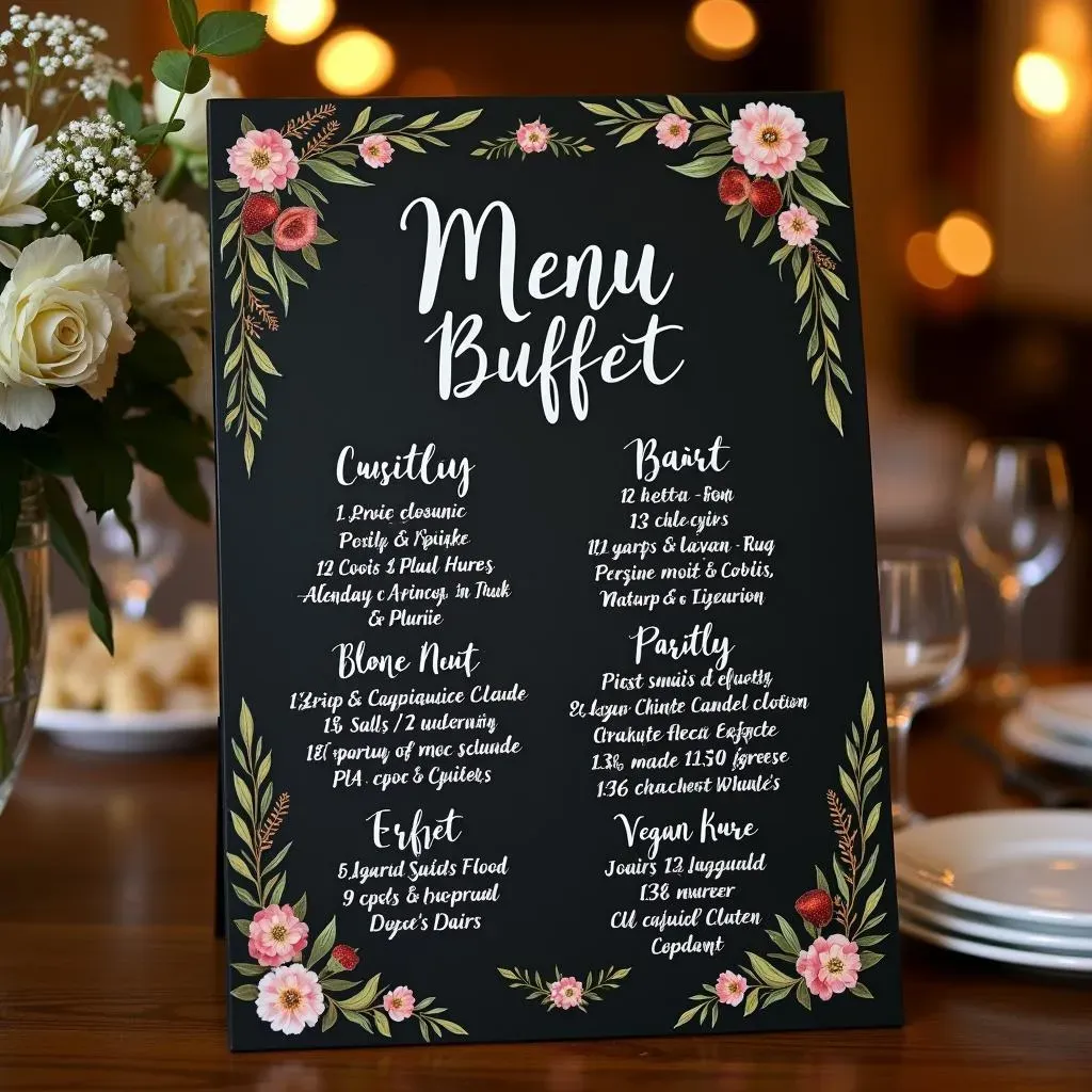 Don't Skip the Wedding Buffet Menu Sign