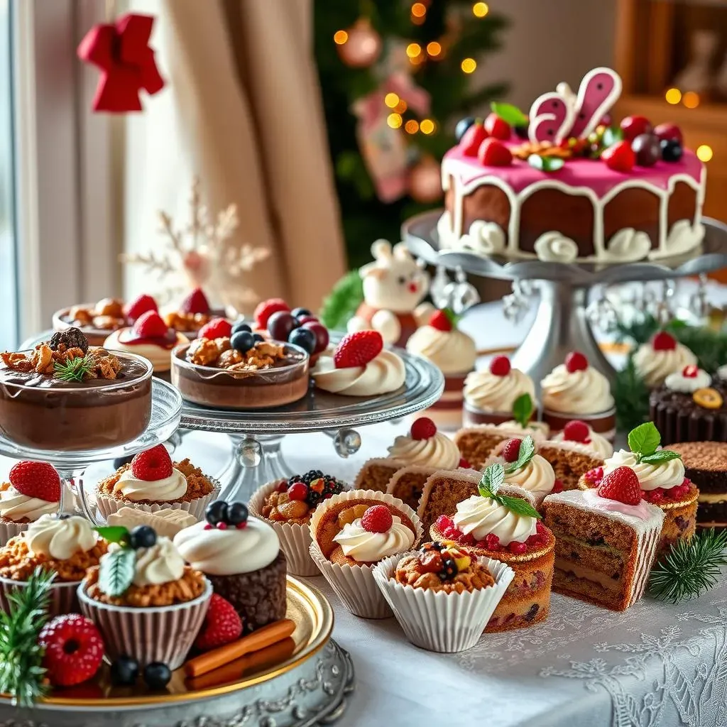 Impressive Vegetarian Christmas Buffet Desserts and Drinks