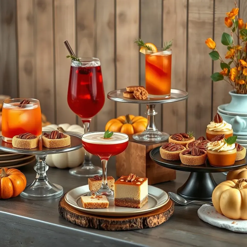 Modern Thanksgiving Buffet: Drinks & Desserts