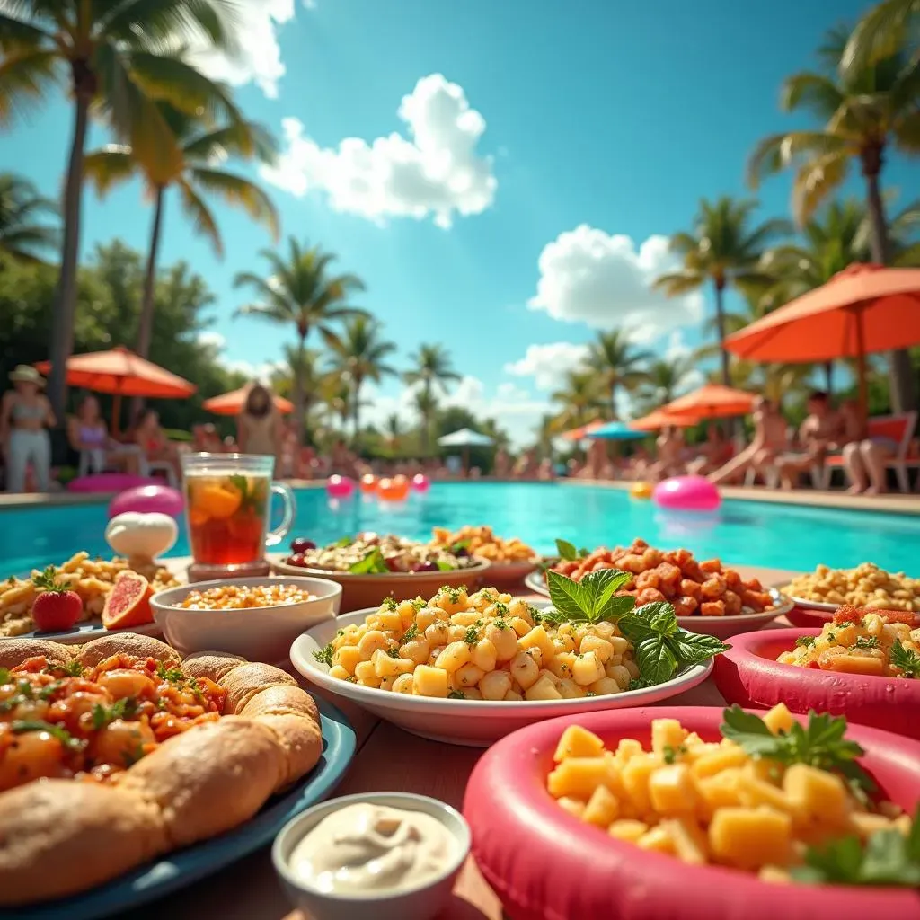 Amazing Pool Party Buffet Ideas with Snacks for Summer