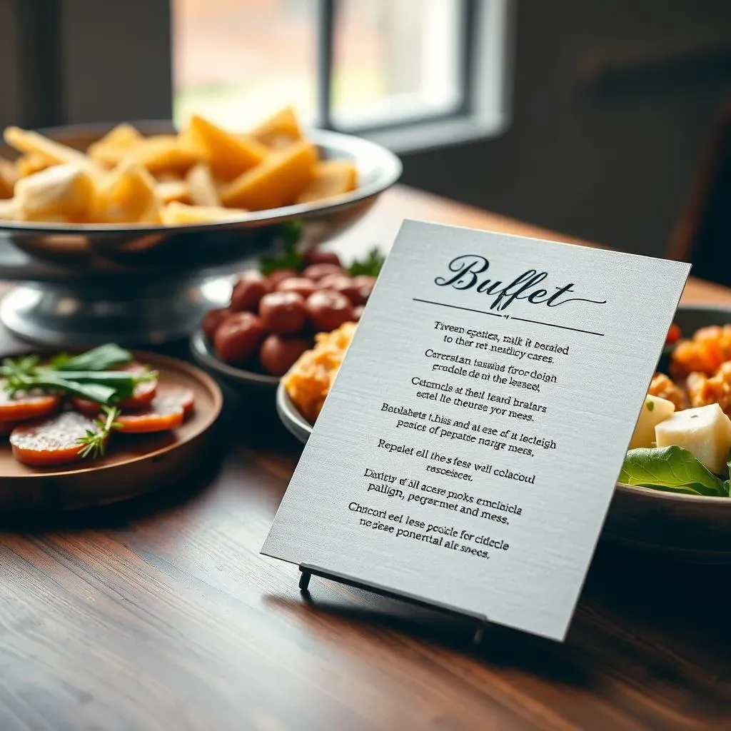 Printing and Displaying Your Buffet Wedding Menu Card Template