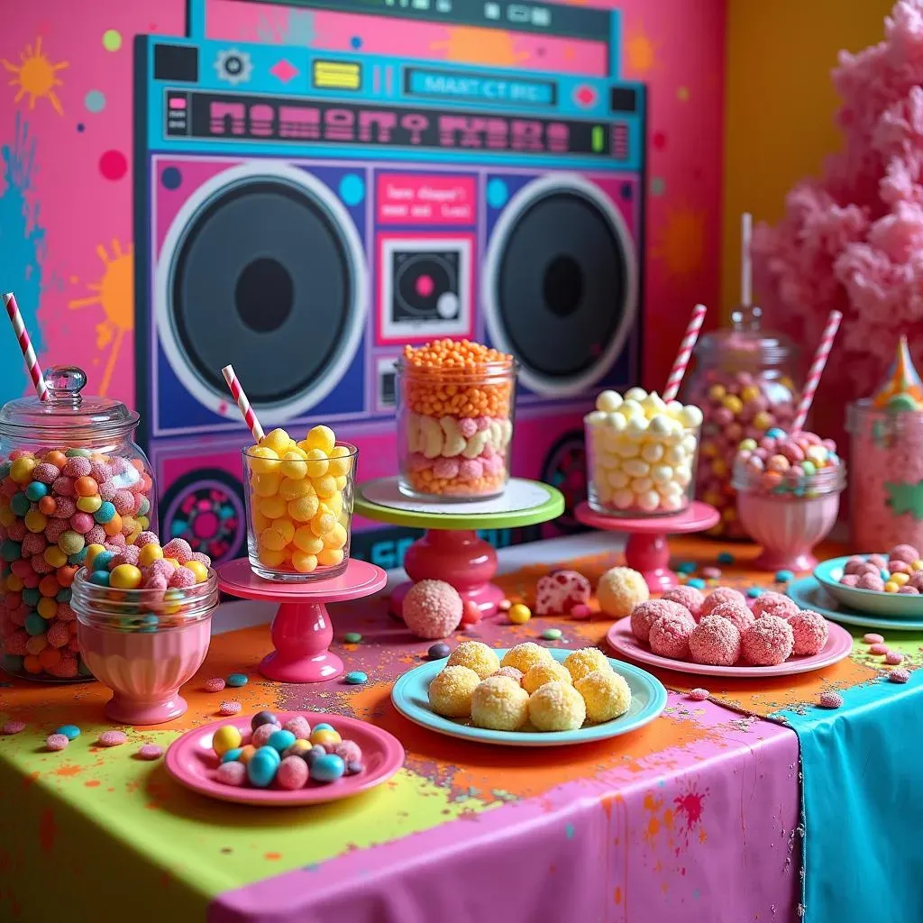 Rad 80's Candy Buffet Ideas: Setting the Stage