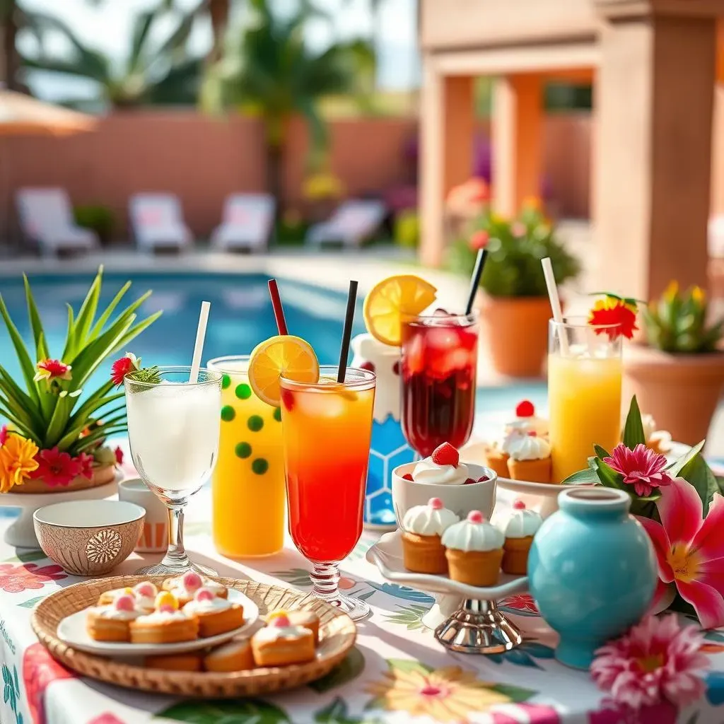 Refreshing Drinks and Sweet Treats for Your Adult Pool Party Buffet