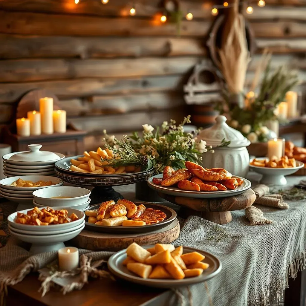 Rustic Buffet Presentation & Decor