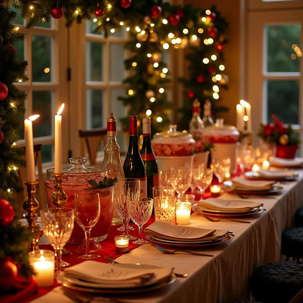 Setting the Festive Mood: Decor and Beverage Stations for your Christmas Buffet