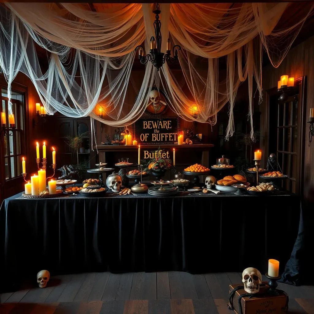 Setting the Scene:  DIY Halloween Buffet Decorations