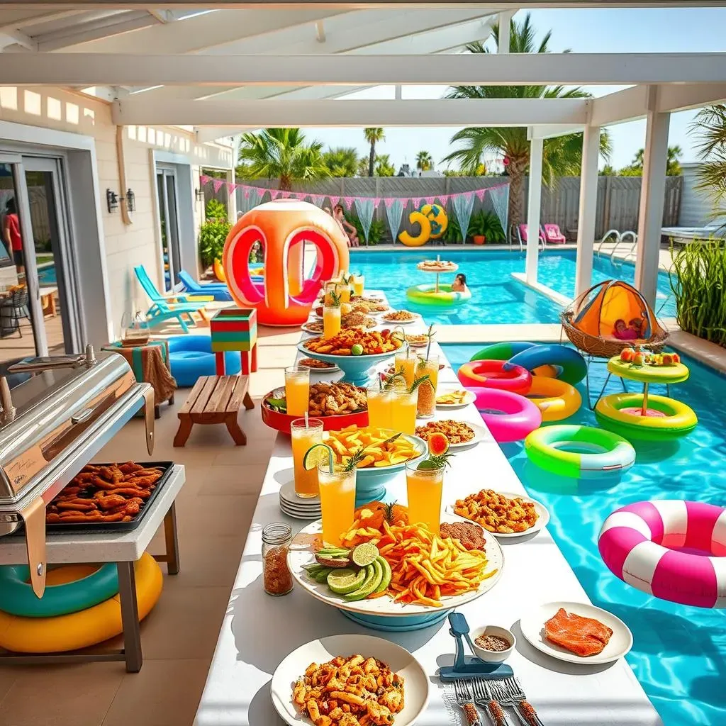  Setting Up Your Pool Party Buffet Area 