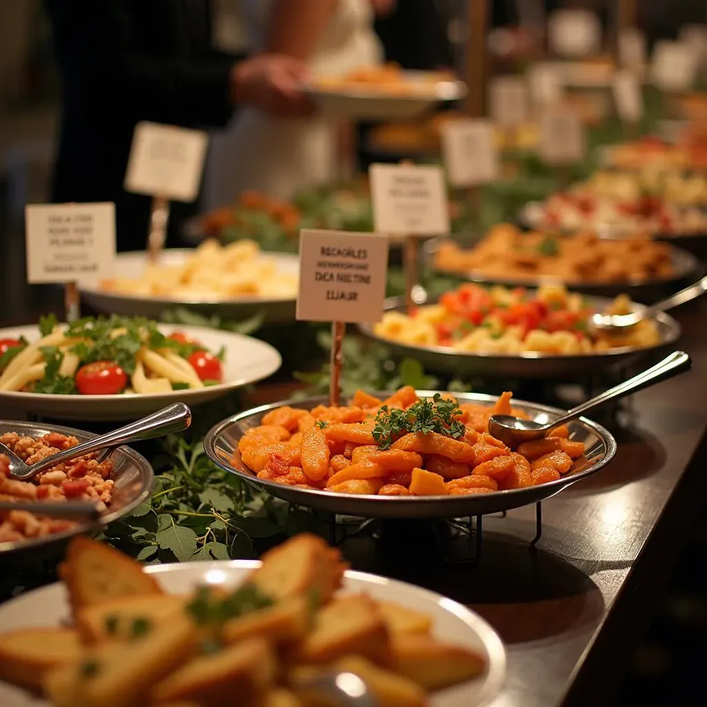 Setting Up Your Wedding Buffet Food List: Presentation and Practicalities