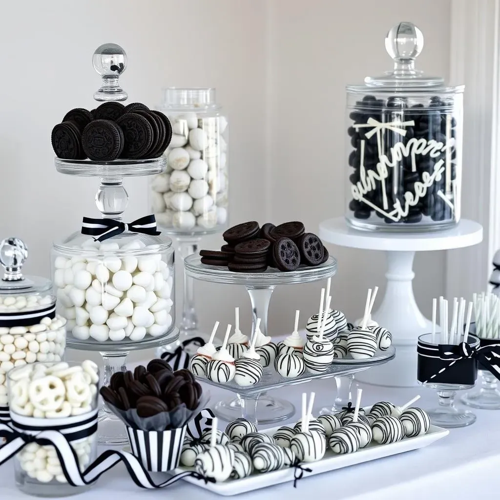 Sweet Treats for Your Black and White Buffet