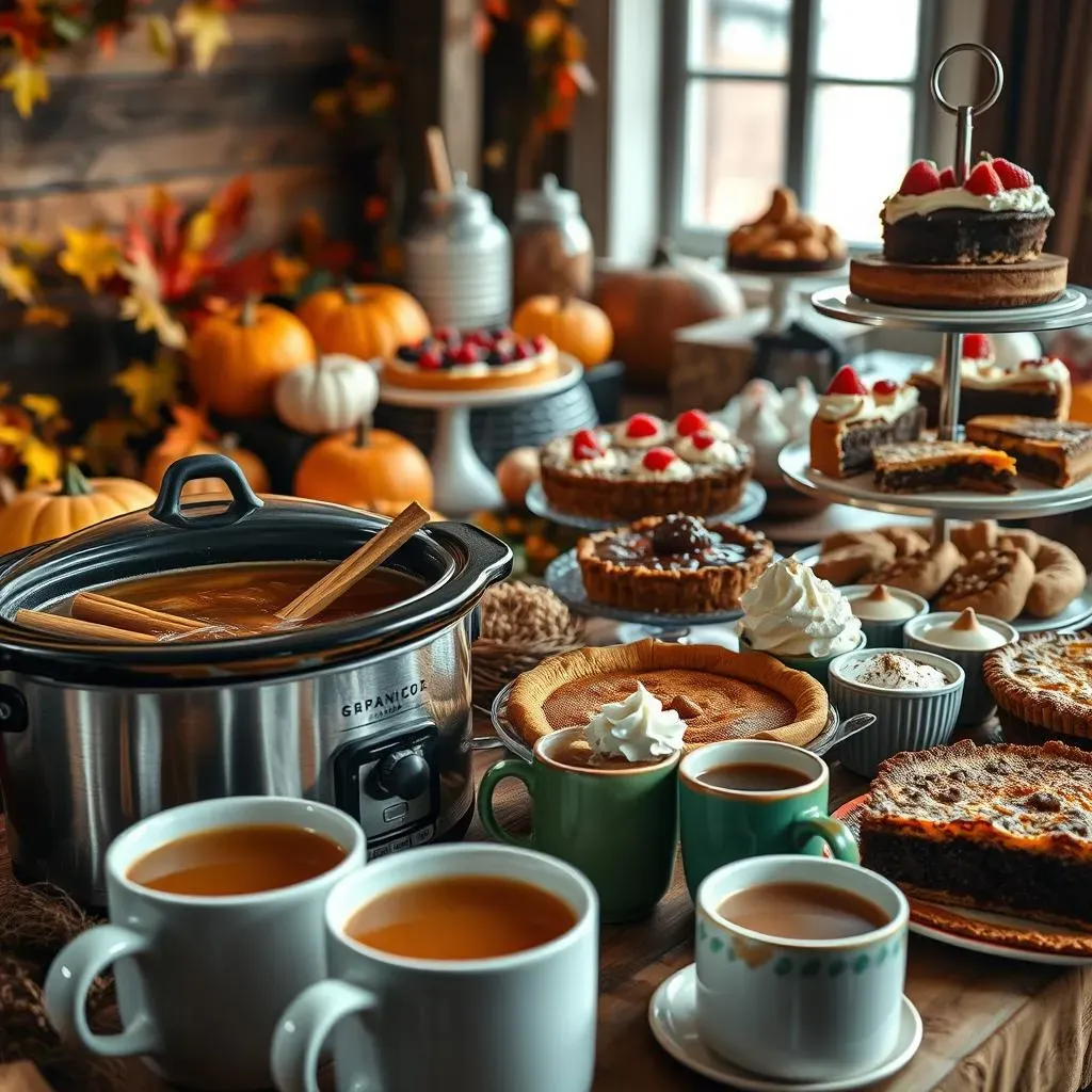 Thanksgiving Buffet Ideas with Harvest Themes: Drinks and Desserts