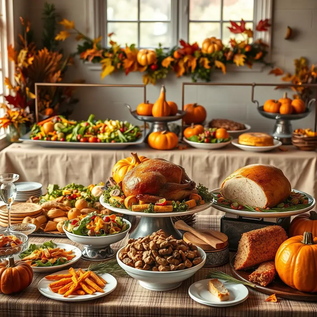 Thanksgiving Buffet Ideas with Harvest Themes: Food Stations