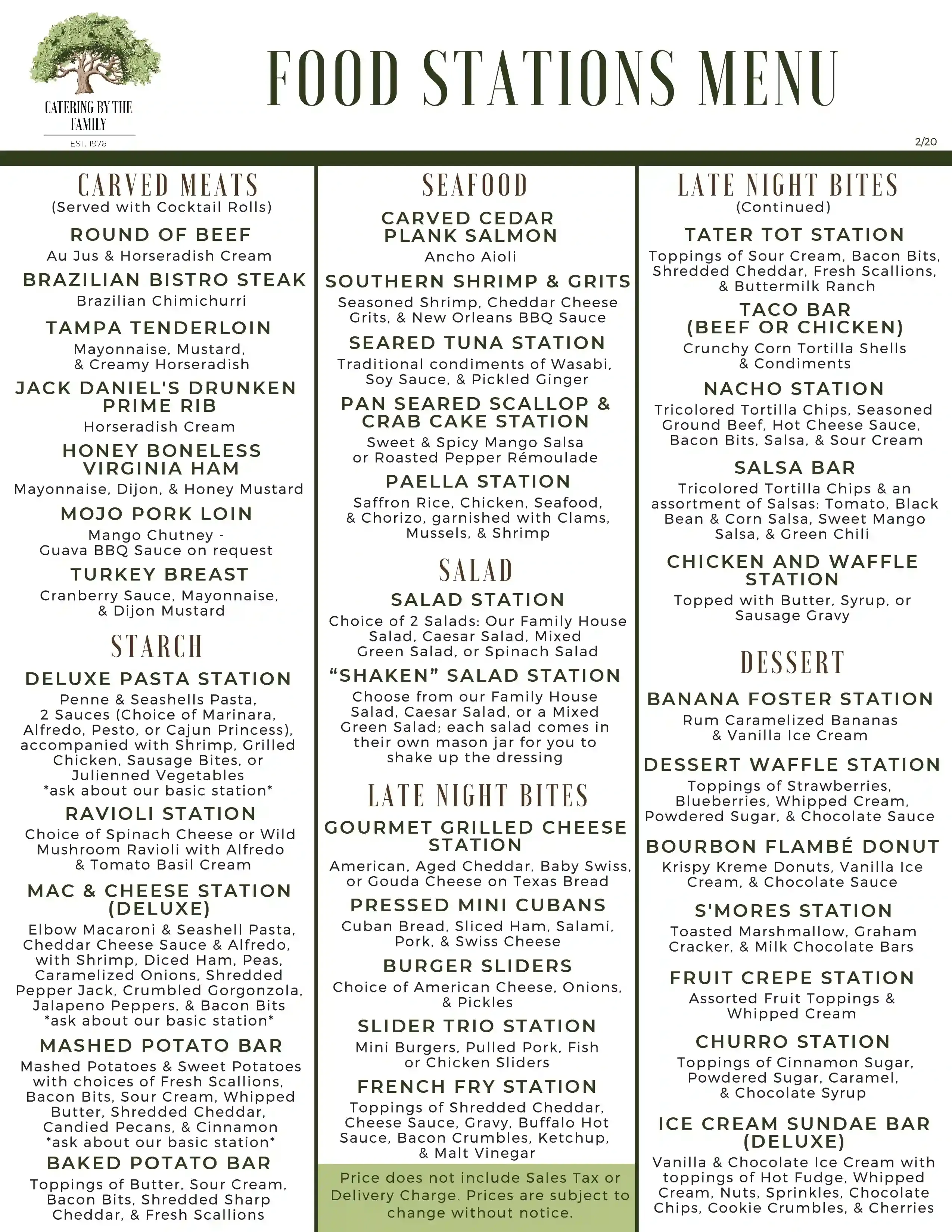 The Essential wedding buffet catering menu guide