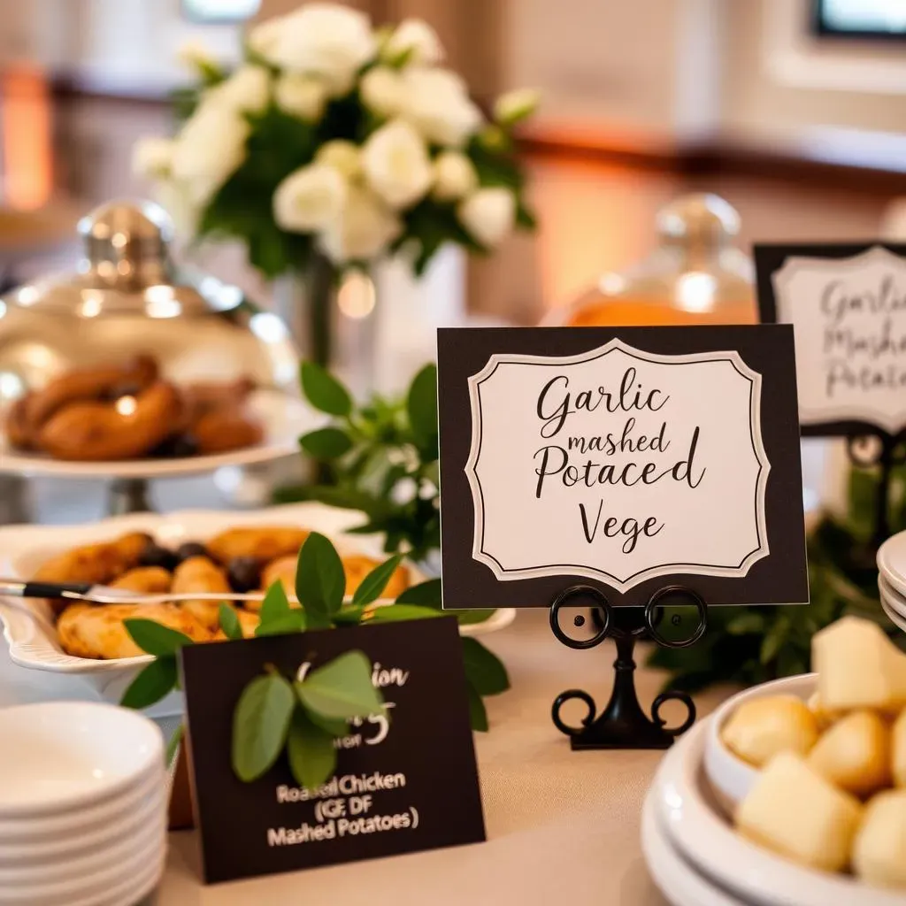 What to Actually Put on Your Wedding Buffet Menu Sign