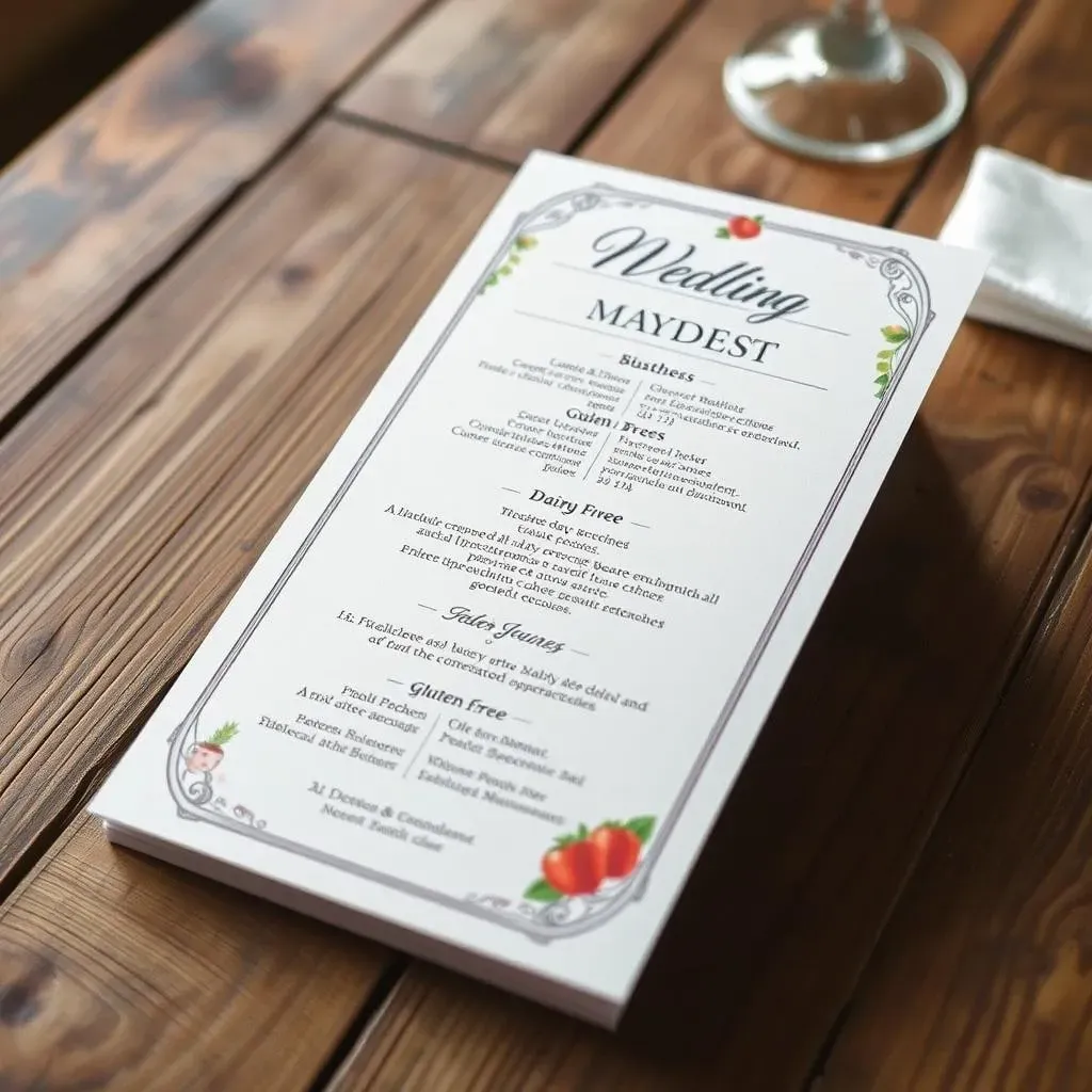 What to Include on Your Wedding Buffet Menu Template